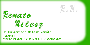 renato milesz business card