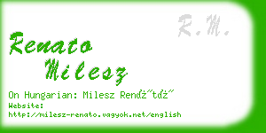 renato milesz business card